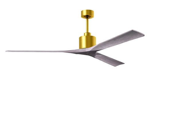 Matthews Fan Company - NKXL-BRBR-BW-72 - 72"Ceiling Fan - Nan XL - Brushed Brass