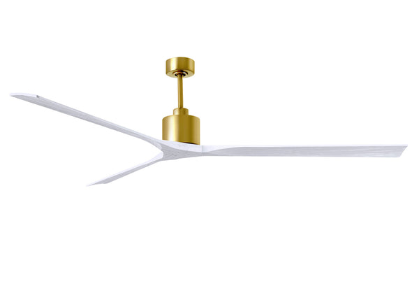 Matthews Fan Company - NKXL-BRBR-MWH-90 - 90"Ceiling Fan - Nan XL - Brushed Brass