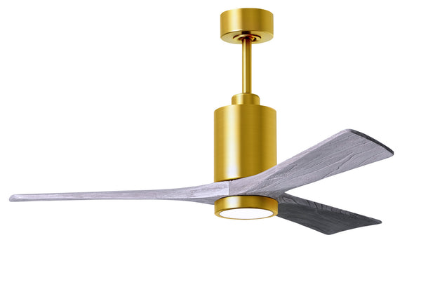 Matthews Fan Company - PA3-BRBR-BW-52 - 52"Ceiling Fan - Patricia - Brushed Brass