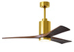 Matthews Fan Company - PA3-BRBR-WA-52 - 52"Ceiling Fan - Patricia - Brushed Brass