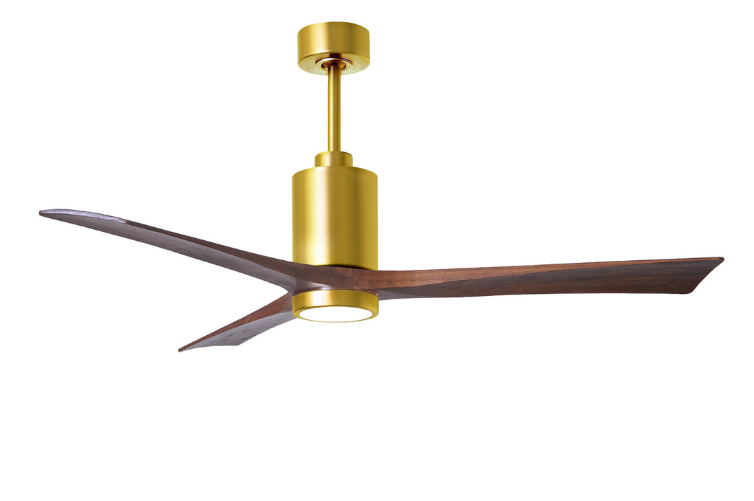 Matthews Fan Company - PA3-BRBR-WA-60 - 60"Ceiling Fan - Patricia - Brushed Brass