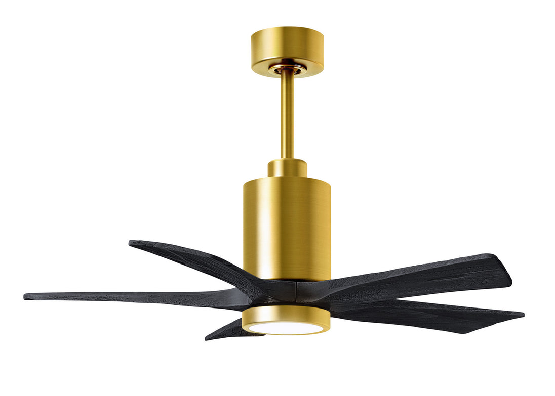 Matthews Fan Company - PA5-BRBR-BK-42 - 42"Ceiling Fan - Patricia - Brushed Brass