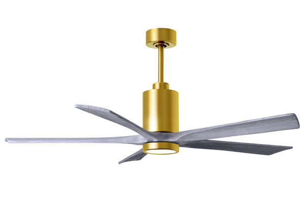 Matthews Fan Company - PA5-BRBR-BW-60 - 60"Ceiling Fan - Patricia - Brushed Brass