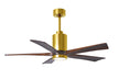 Matthews Fan Company - PA5-BRBR-WA-52 - 52"Ceiling Fan - Patricia - Brushed Brass