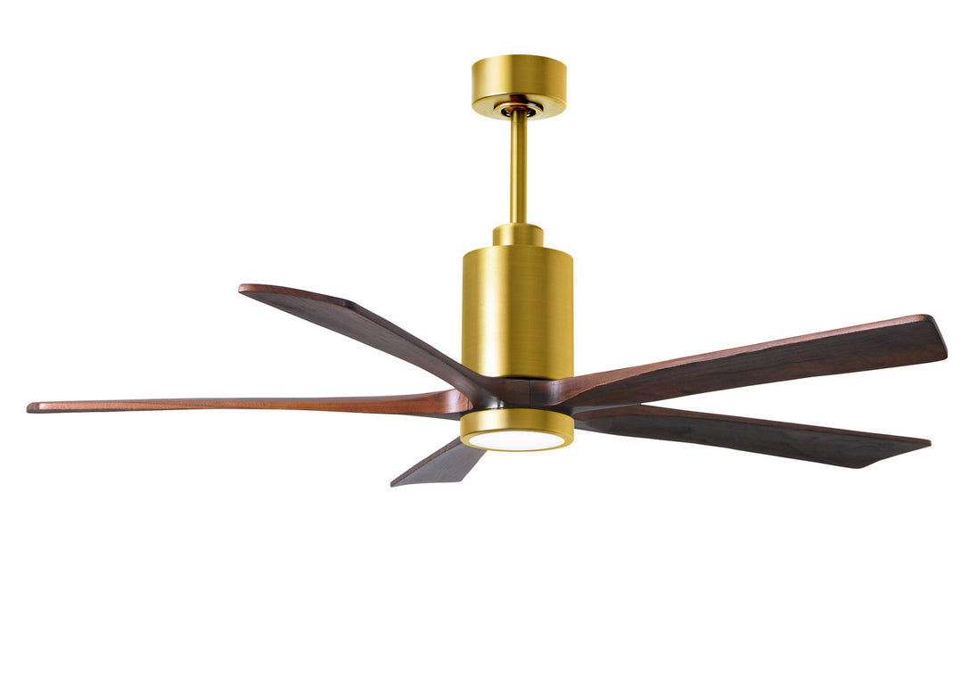 Matthews Fan Company - PA5-BRBR-WA-60 - 60"Ceiling Fan - Patricia - Brushed Brass