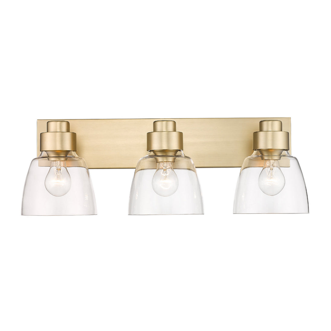 Golden - 0314-BA3 BCB-CLR - Three Light Bath Vanity - Remy BCB - Brushed Champagne Bronze