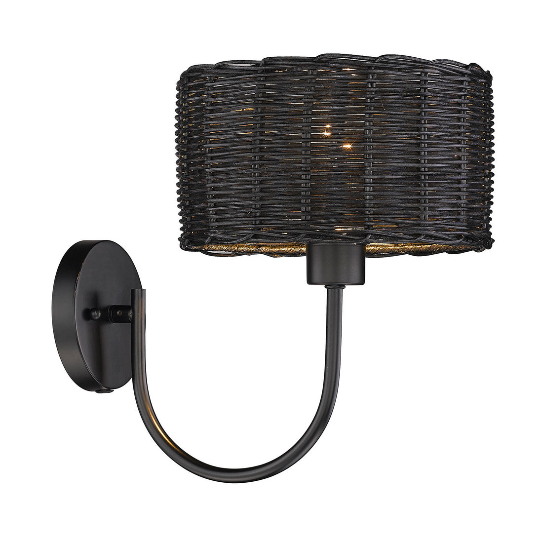 Golden - 1084-1W BLK-BW - One Light Wall Sconce - Erma - Matte Black