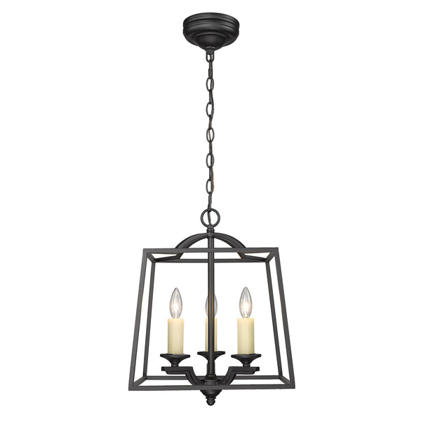 Golden - 3072-3P NB - Three Light Pendant - Athena NB - Natural Black