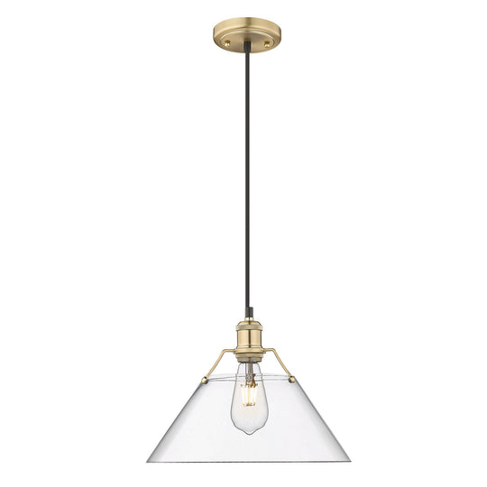 Golden - 3306-L BCB-CLR - One Light Pendant - Orwell BCB - Brushed Champagne Bronze