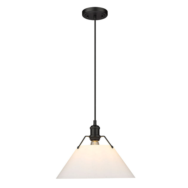 Golden - 3306-L BLK-OP - One Light Pendant - Orwell BLK - Matte Black