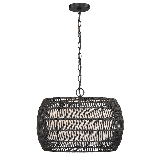 Golden - 6805-4 BLK-MBR - Four Light Pendant - Everly - Matte Black