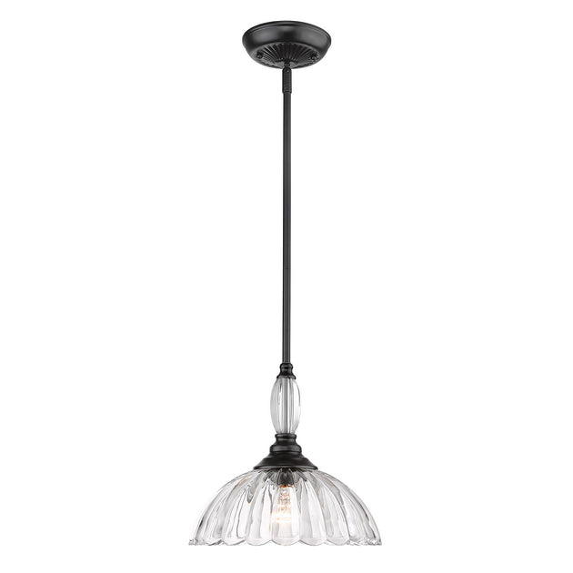 Golden - 6952-M BLK-CLR - One Light Pendant - Audra - Matte Black