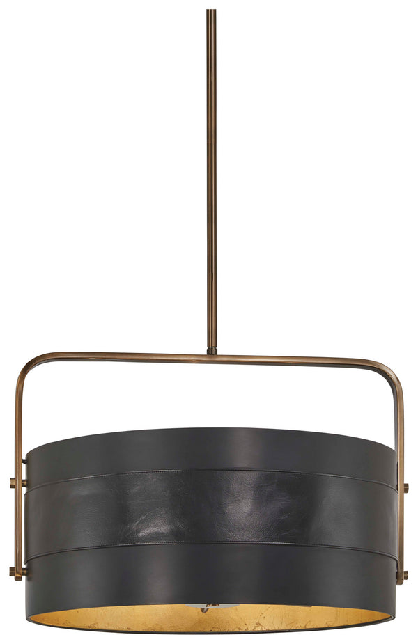 Metropolitan - N6695-857 - Five Light Pendant - Contrast - Aged Antique Brass And Coal