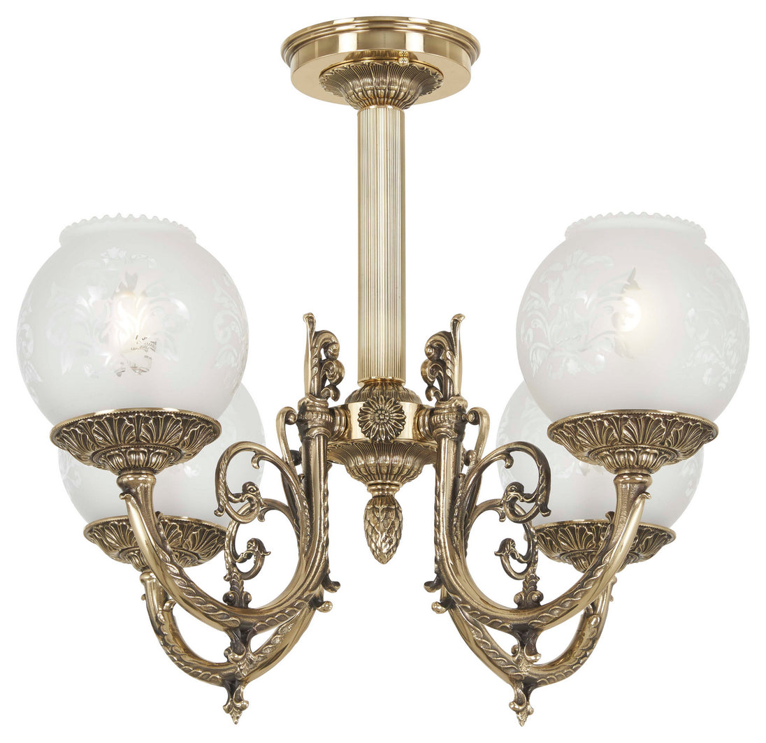 Metropolitan - N801904 - Four Light Semi Flush Mount - Metropolitan - Classic Brass