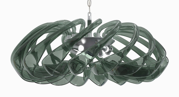 Metropolitan - N9449 - Eight Light Pendant - Donatella - Polished Nickel
