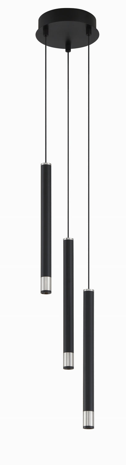 George Kovacs - P5400-691-L - LED Pendant - Wand - Coal With Brushed Nickel