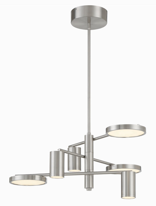 George Kovacs - P5495-084-L - LED Chandelier - Swivel - Brushed Nickel