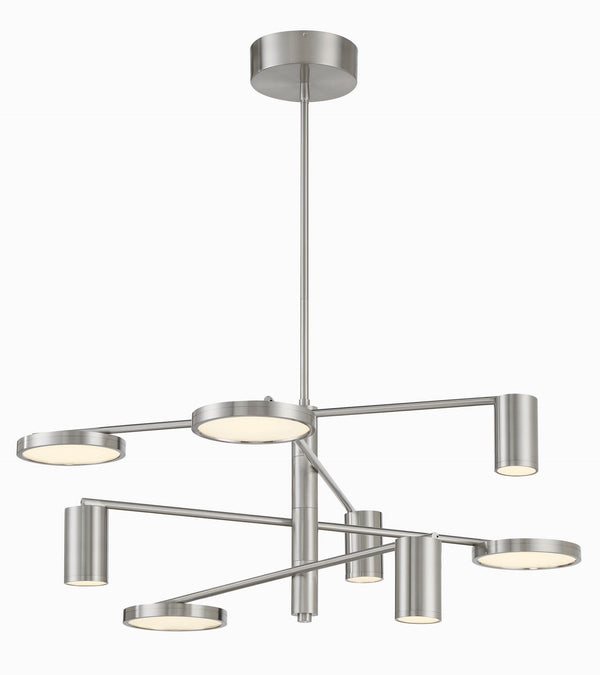 George Kovacs - P5496-084-L - LED Chandelier - Swivel - Brushed Nickel