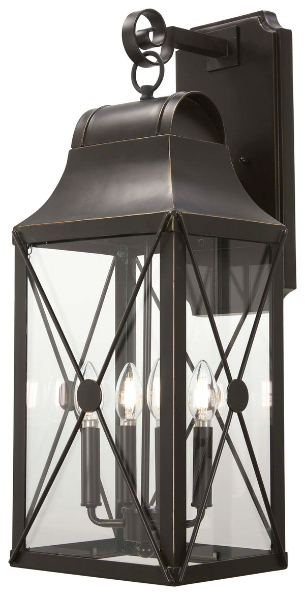 Minka-Lavery - 73293-143C - Four Light Outdoor Wall Mount - De Luz - Oil Rubbed Bronze W/ Gold High