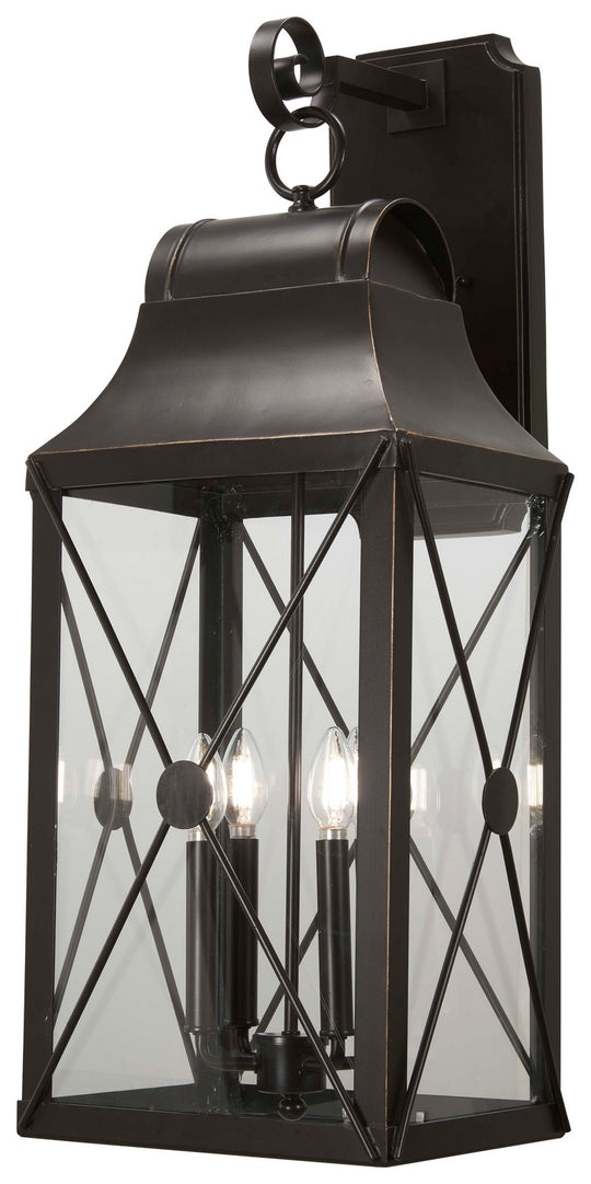 Minka-Lavery - 73294-143C - Four Light Outdoor Wall Mount - De Luz - Oil Rubbed Bronze W/ Gold High