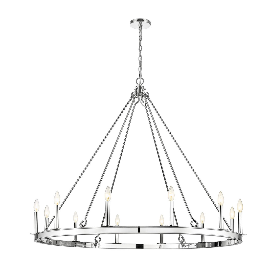 Z-Lite - 482R-12PN - 12 Light Chandelier - Barclay - Polished Nickel