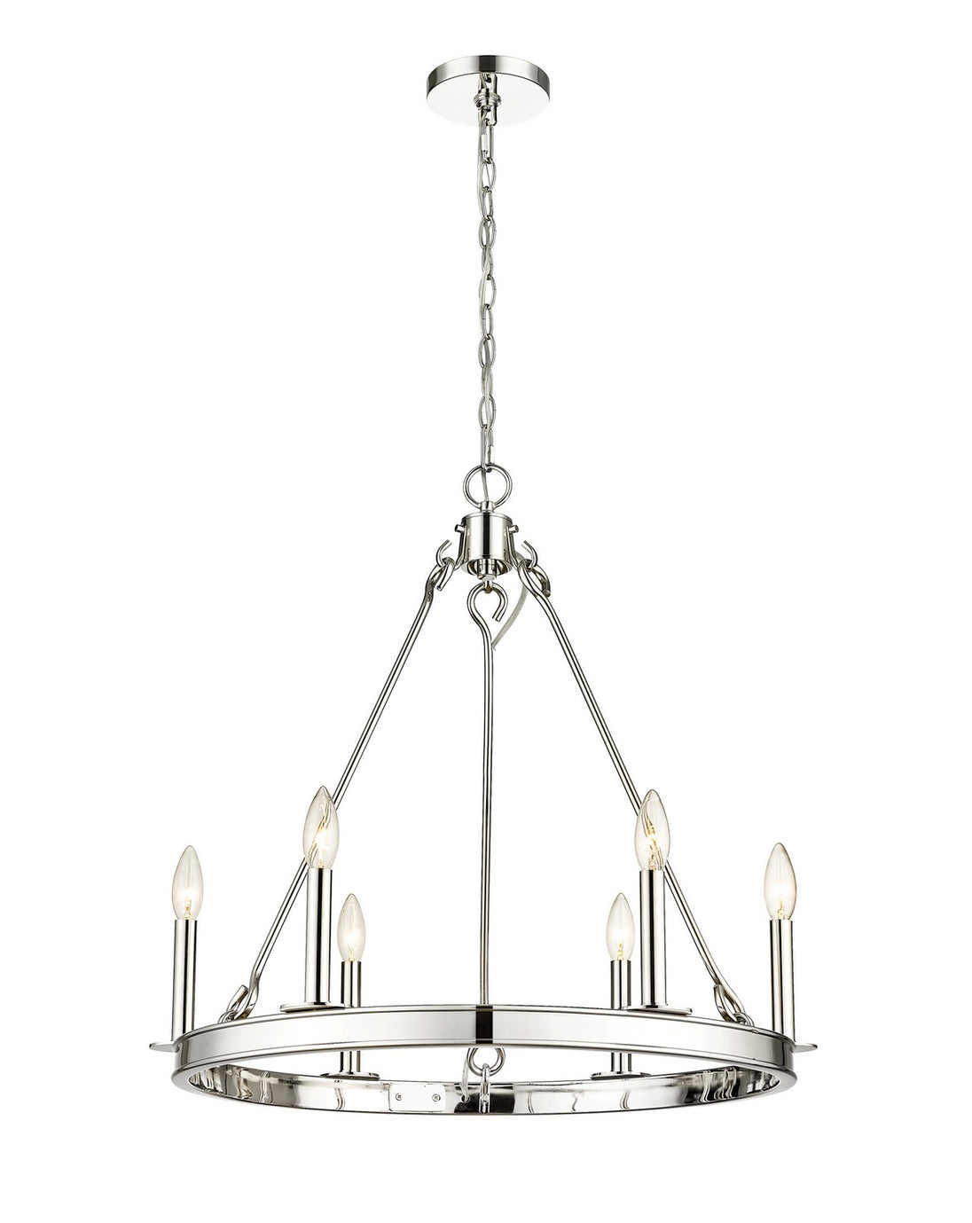 Z-Lite - 482R-6PN - Six Light Chandelier - Barclay - Polished Nickel