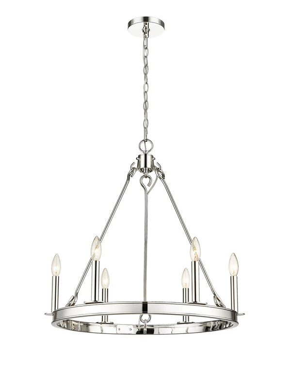 Z-Lite - 482R-6PN - Six Light Chandelier - Barclay - Polished Nickel