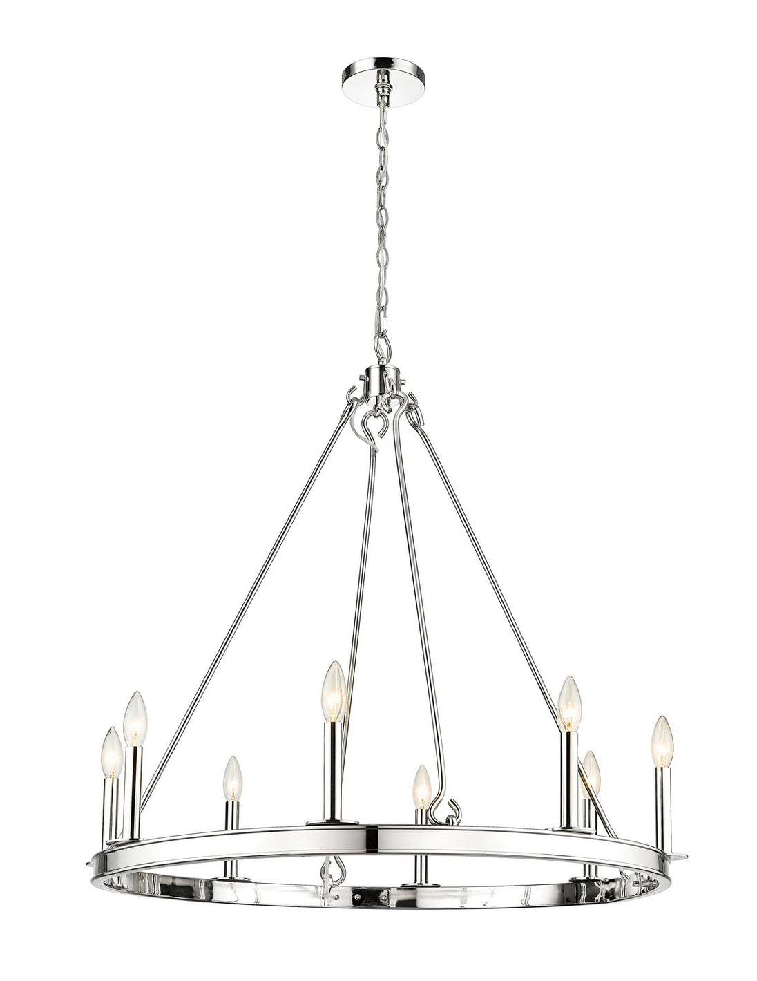 Z-Lite - 482R-8PN - Eight Light Chandelier - Barclay - Polished Nickel