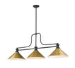 Z-Lite - 725-3MB-RB15 - Three Light Billiard - Melange - Matte Black