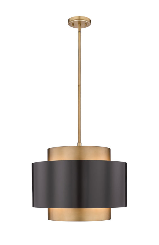 Z-Lite - 739P24-BRZ-RB - Three Light Chandelier - Harlech - Bronze / Rubbed Brass