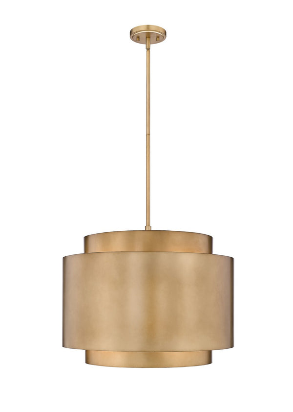 Z-Lite - 739P32-RB - Four Light Chandelier - Harlech - Rubbed Brass