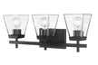 Z-Lite - 819-3V-MB - Three Light Vanity - Lauren - Matte Black