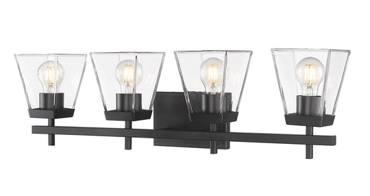 Z-Lite - 819-4V-MB - Four Light Vanity - Lauren - Matte Black