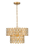 Z-Lite - 822P15-HB - Five Light Pendant - Dealey - Heirloom Brass