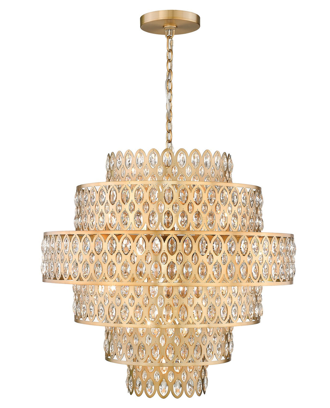 Z-Lite - 822P32-HB - 17 Light Chandelier - Dealey - Heirloom Brass