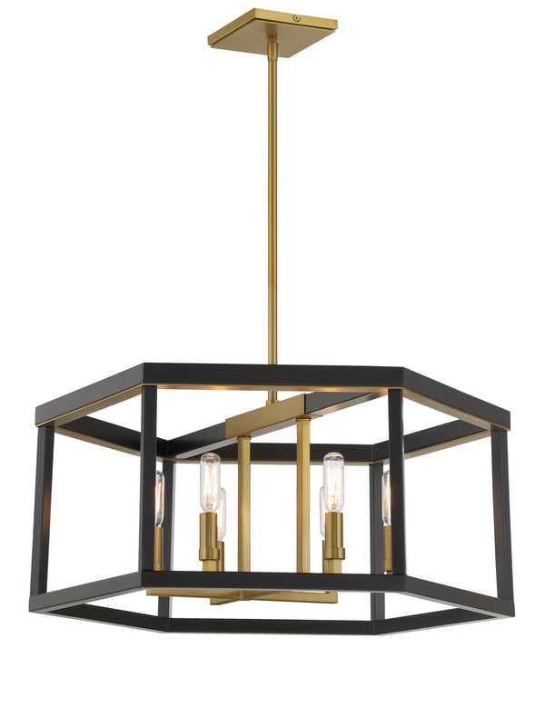 Minka-Lavery - 2116-726 - Six Light Pendant - Union Estates - Coal And Soft Brass