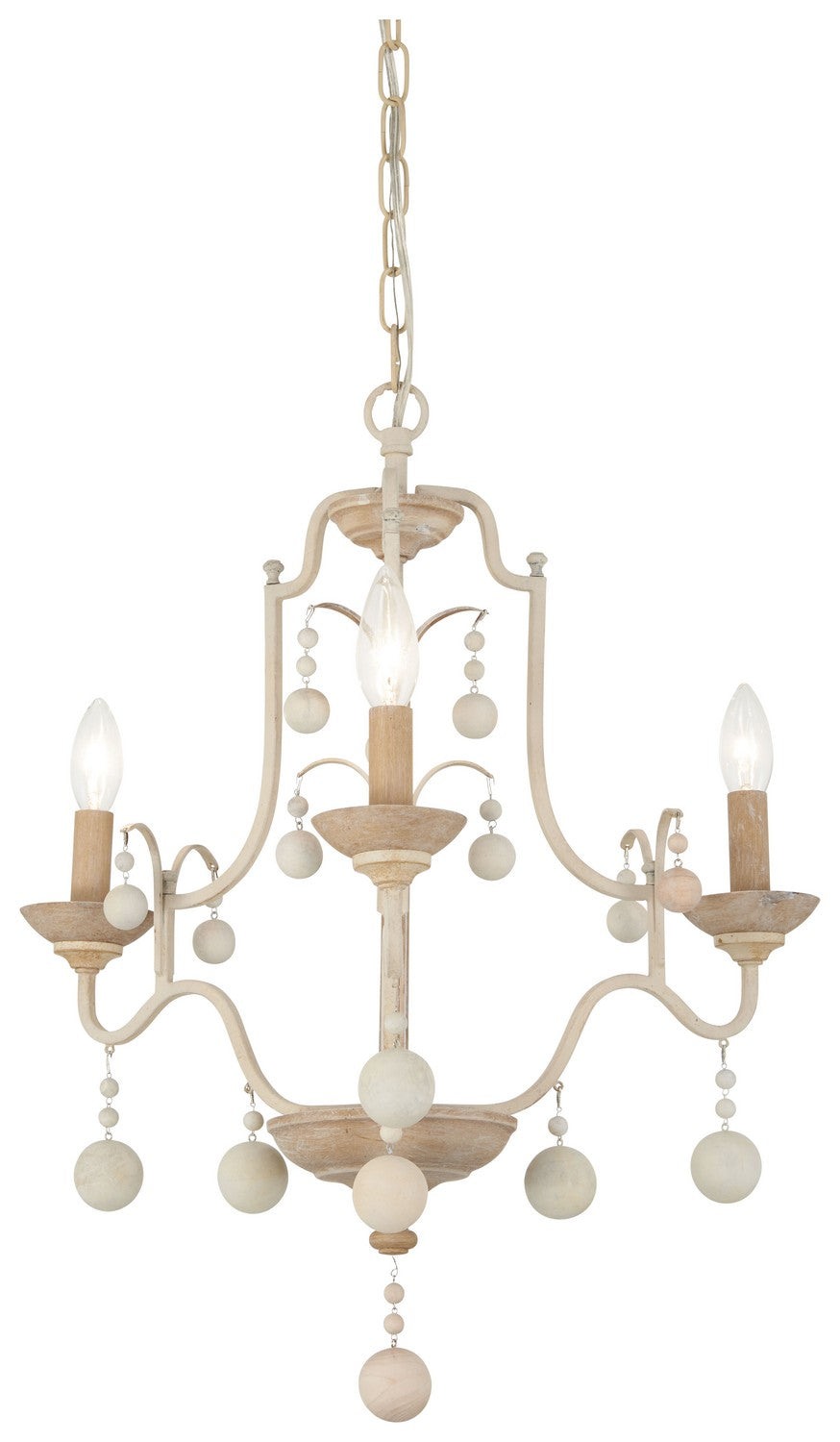 Minka-Lavery - 2663-717 - Three Light Chandelier - Colonial Charm - White Wash & Sun Dried Clay