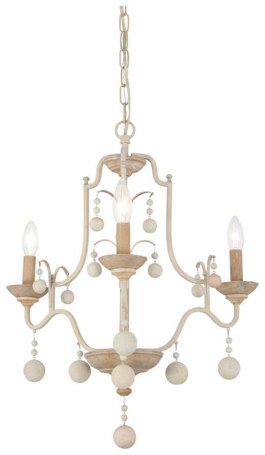 Minka-Lavery - 2663-717 - Three Light Chandelier - Colonial Charm - White Wash & Sun Dried Clay