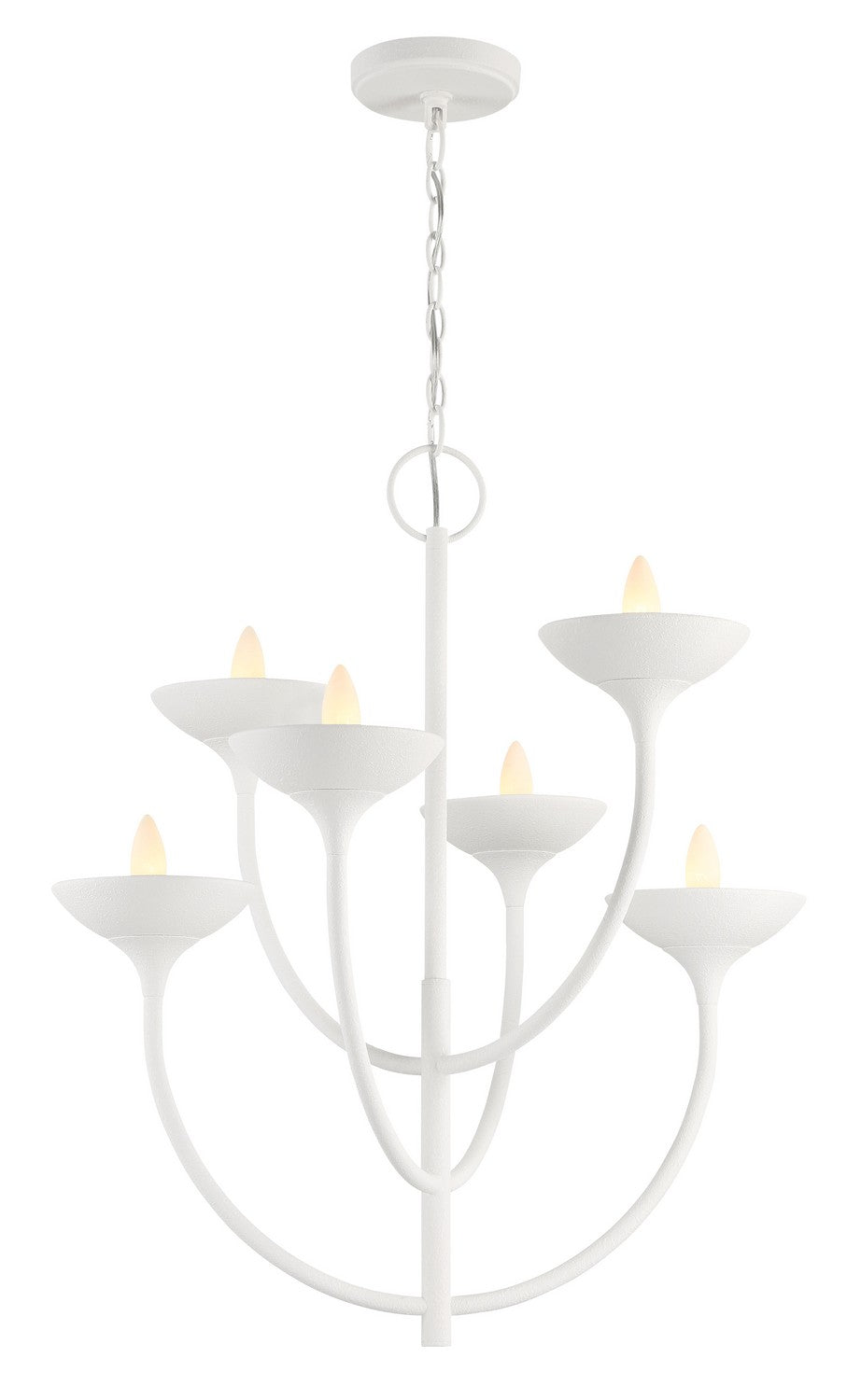 Minka-Lavery - 4715-892 - Six Light Chandelier - Ryton - Plaster White