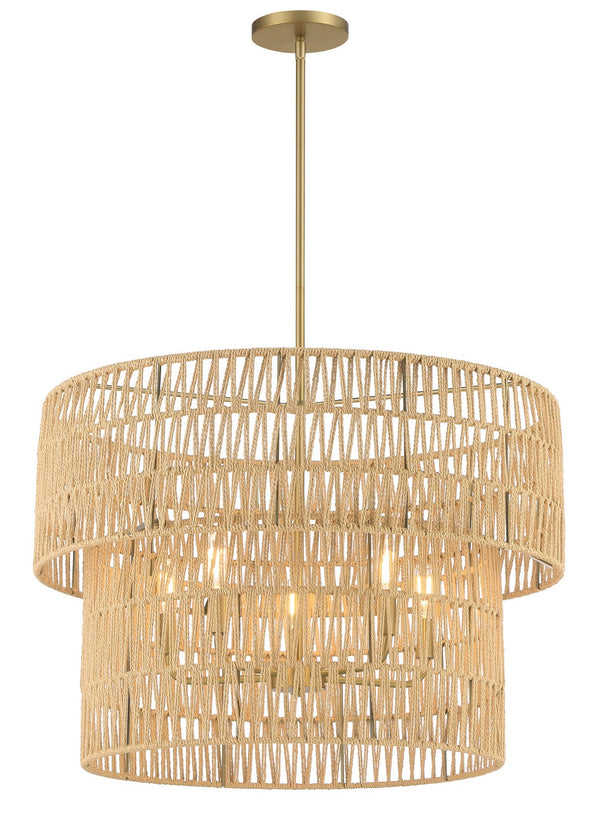 Minka-Lavery - 5045-695 - Five Light Pendant - Bungalow Heaven - Soft Brass