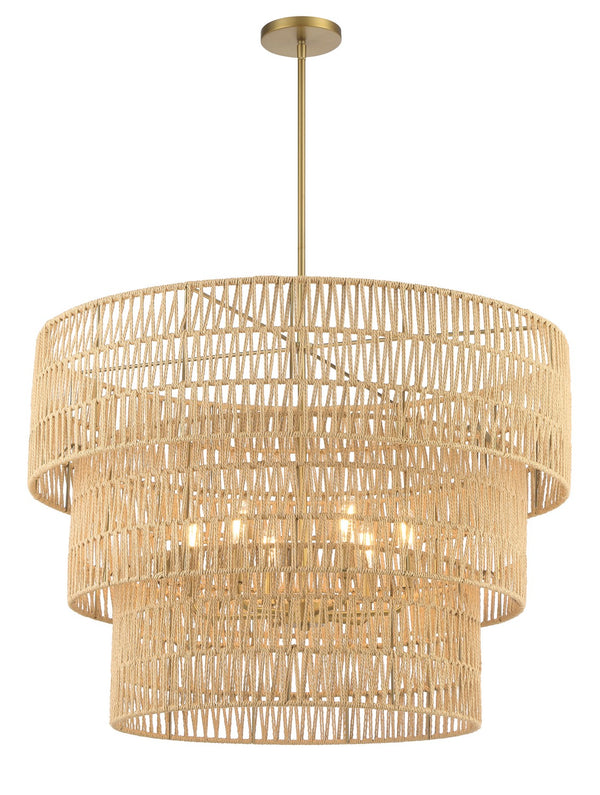 Minka-Lavery - 5046-695 - Six Light Pendant - Bungalow Heaven - Soft Brass