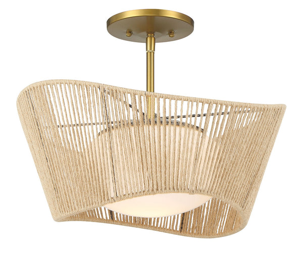 Minka-Lavery - 6574-695 - One Light Semi Flush Mount - Key Largo - Soft Brass