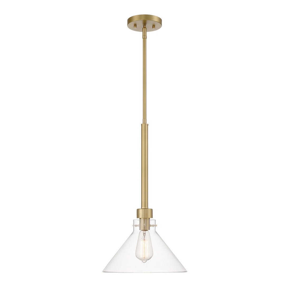 Designers Fountain - D204M-12P-BG - One Light Pendant - Willow Creek (existing DF extension) - Brushed Gold