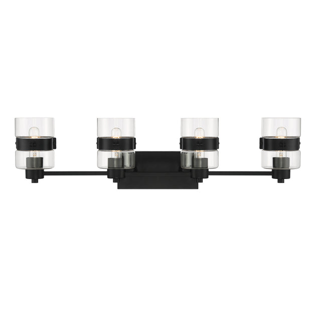 Designers Fountain - D222M-4B-MB - Four Light Vanity - Midnight LA - Matte Black