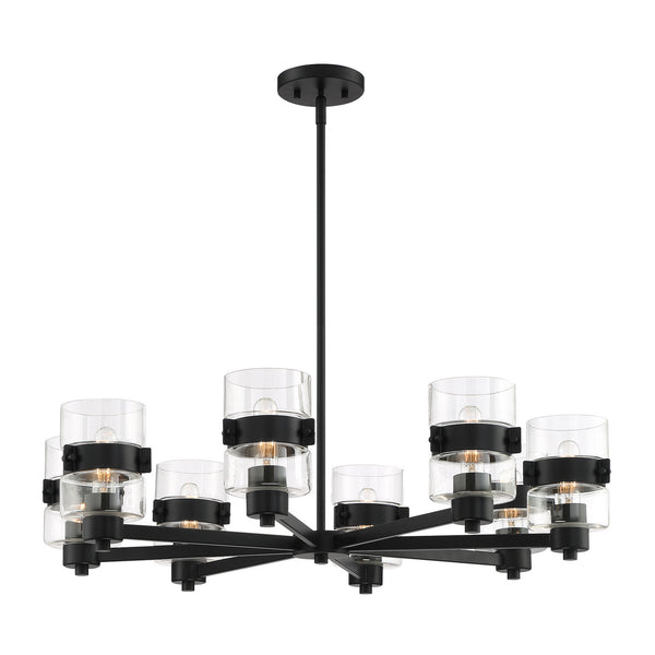 Designers Fountain - D222M-8CH-MB - Eight Light Chandelier - Midnight LA - Matte Black