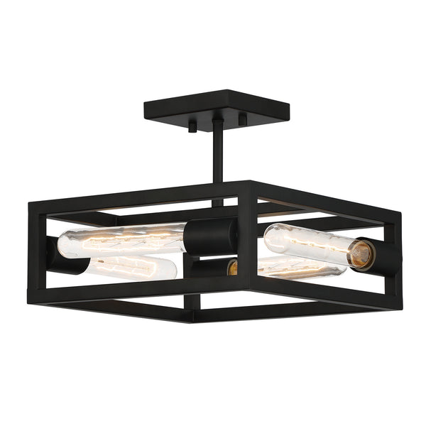 Designers Fountain - D224M-SF-MB - Four Light Semi Flush Mount - Urban Oasis - Matte Black