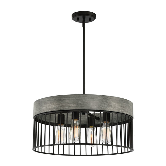 Designers Fountain - D226M-24P-MB - Four Light Pendant - Aster - Matte Black