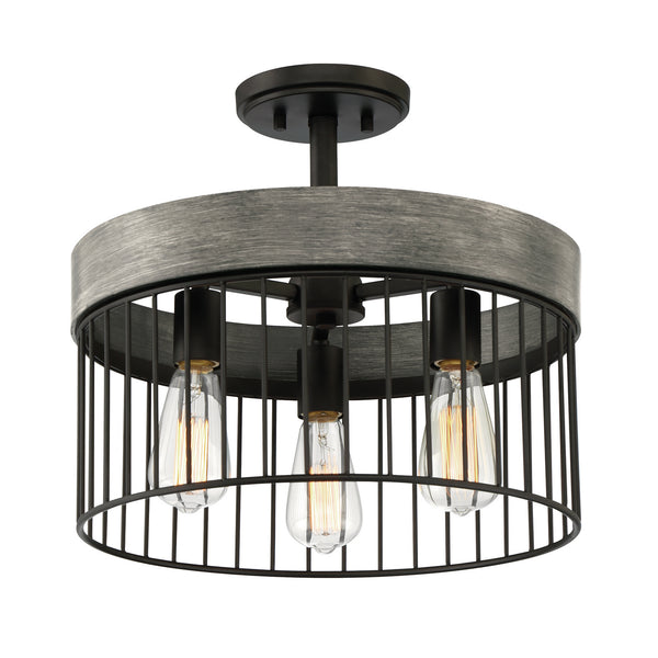 Designers Fountain - D226M-SF-MB - Three Light Semi Flush Mount - Aster - Matte Black