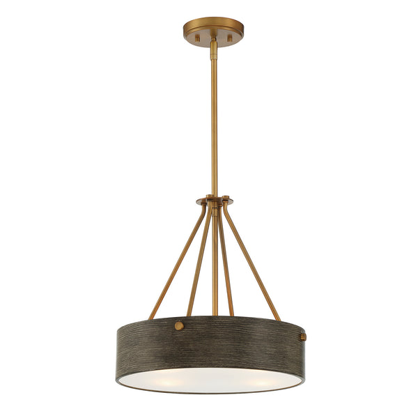 Designers Fountain - D228M-16P-OSB - Three Light Pendant - Erba - Old Satin Brass