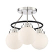 Designers Fountain - D232M-SF-PN - Three Light Semi Flush Mount - Elle - Polished Nickel